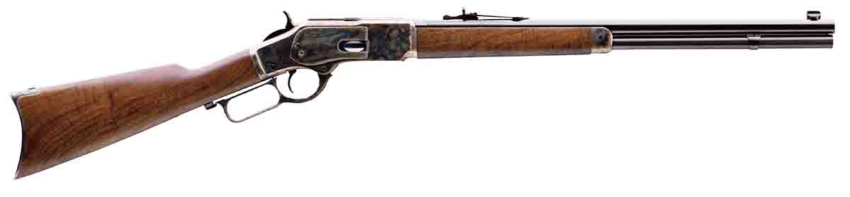 Winchester’s Model 1873 chambered the company’s first centerfire cartridge, the 44 W.C.F. or 44-40.